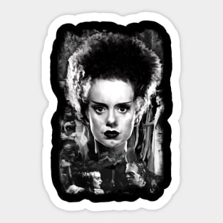 The Bride of Frankenstein "She's Alive!!!" Sticker